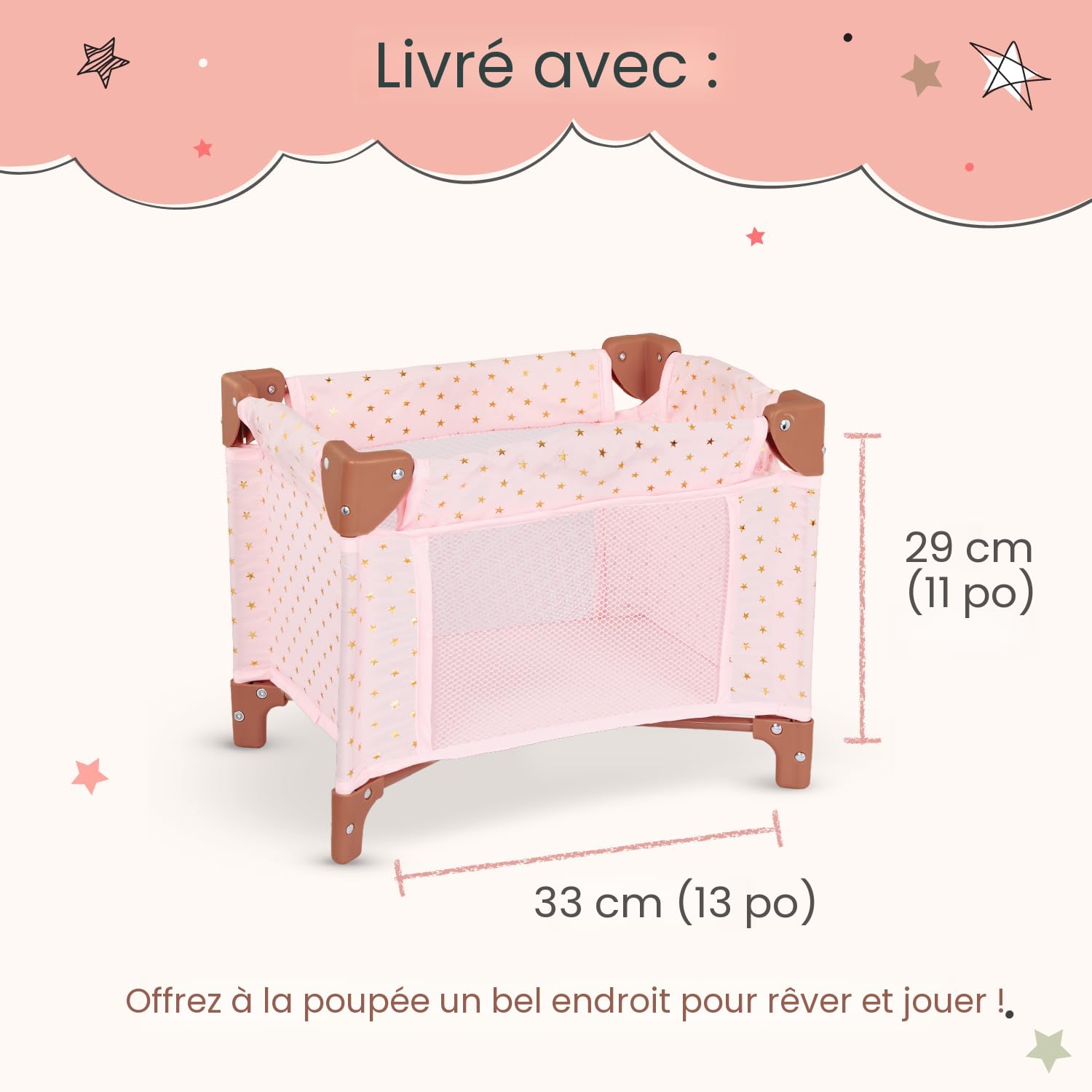 Lit de Voyage Bébé Pliable, 90 x 70 x 50 cm, Lit Parapluie Portable et Compact, Module de