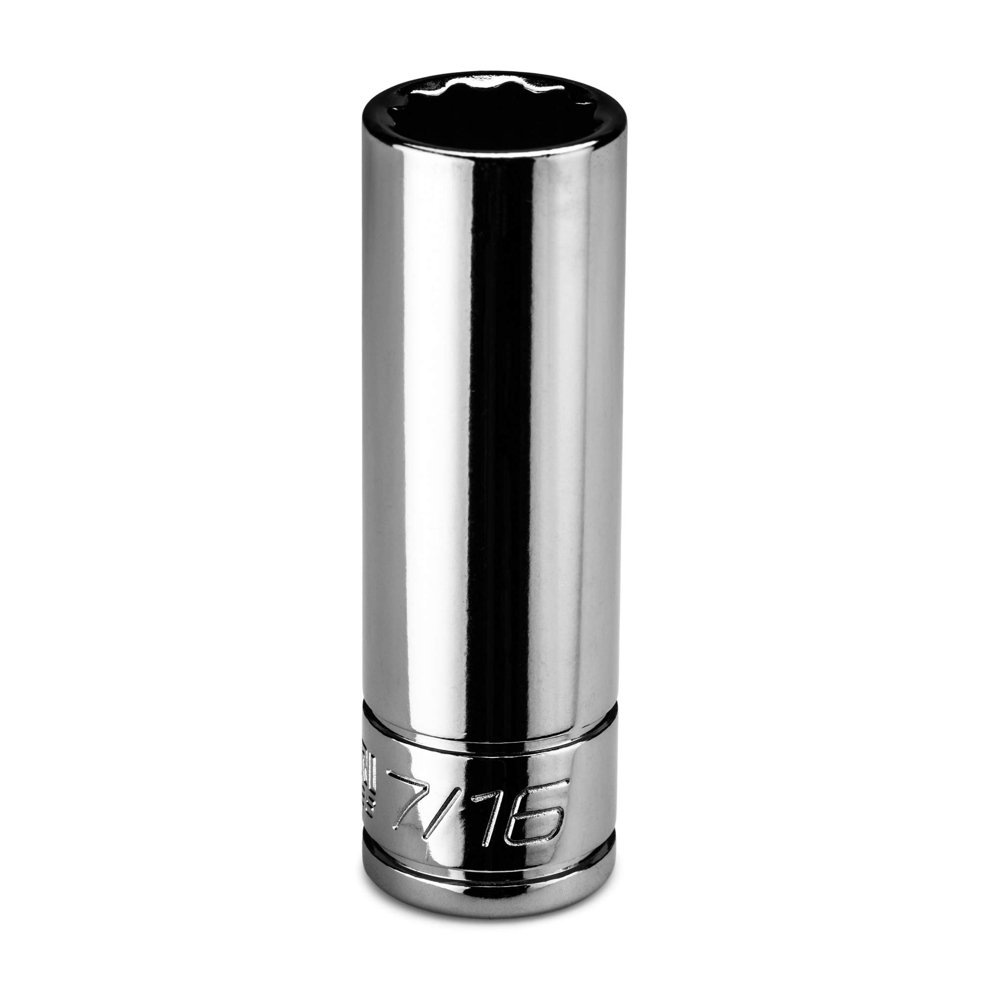 Capri Tools 7/16 In. Deep Socket, 1/4 In. Drive, 12-Point, Sae