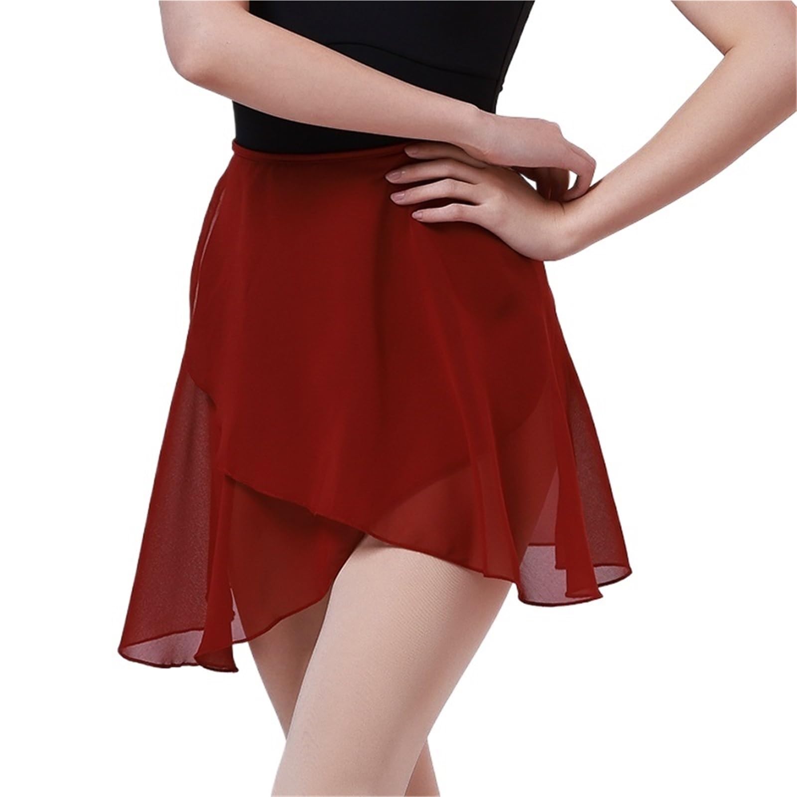 Jupe de ballet à lacets rouge pour vos cours de danse classique et entraînements en studio
