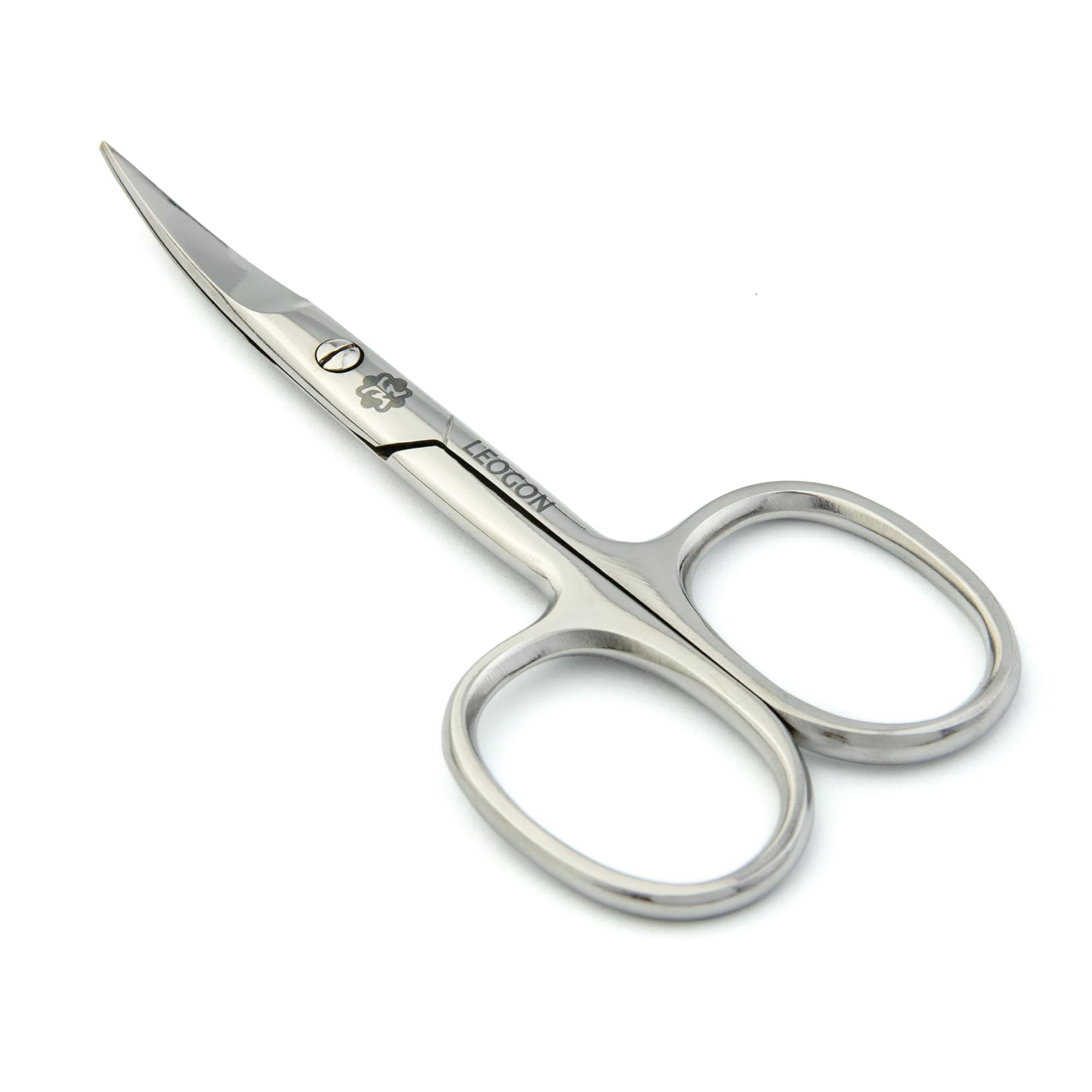 LEOGON Precision Curved Nail Scissors for Men & Women | Stainless Steel Eyebrow, Cuticle & Facial Hair Trimmer | Multipurpose Grooming Tool for Nails, Beard, Eyelash & Mustache with Storage Box