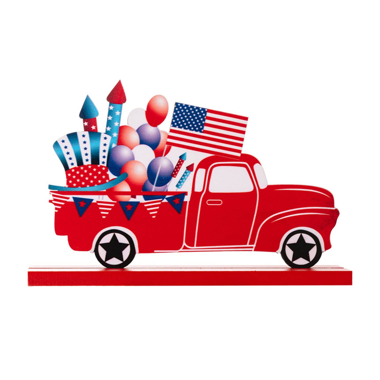 Buxuaaaa Independence Day Wood Ornament 4th of July Decoration Household for Bedroom Dormitory Party Background Decor Independence Day Ornament