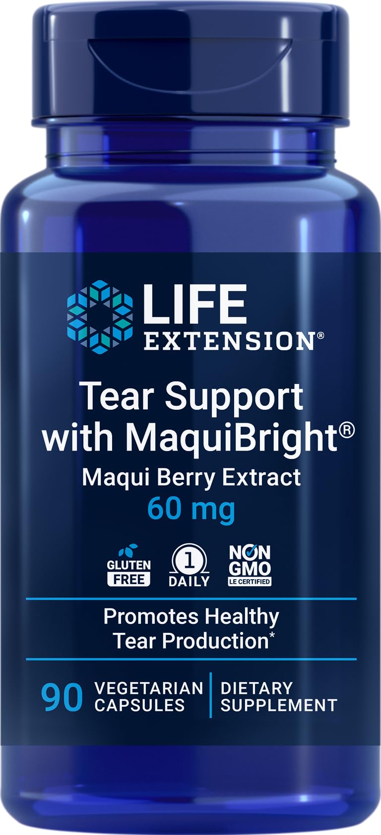 Prolongation de la durée de vie Support avec MaquiBright, 90 Capsules végétariennes