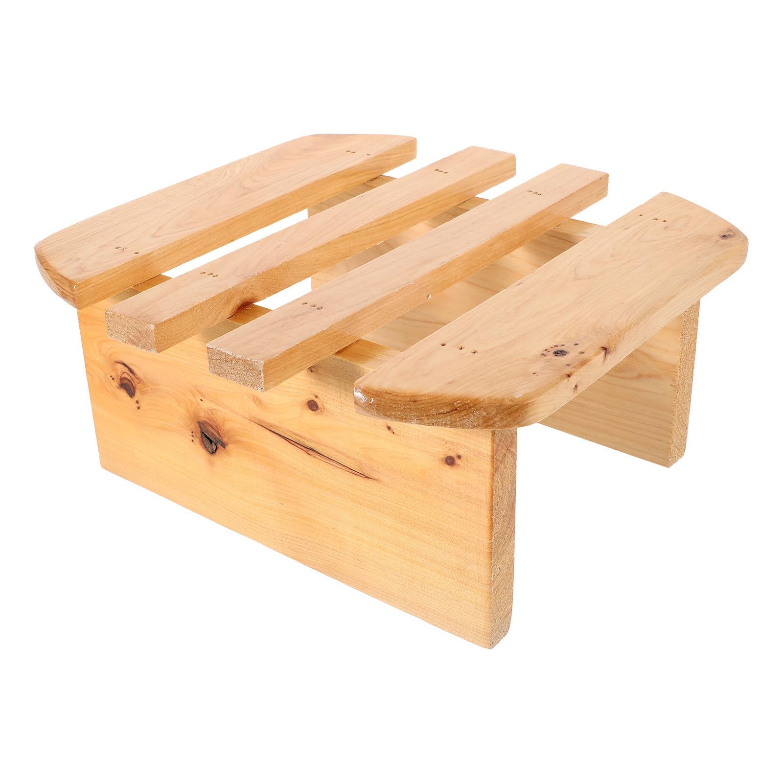 Repose-pieds en bois antidérapant pour sécuriser le bain des seniors