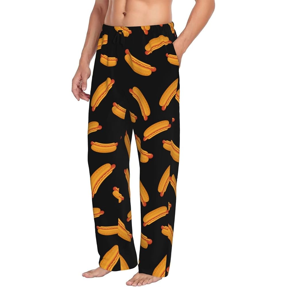Buewutiry Mens Pajama Pants Bottoms with Pockets - Cartoon
