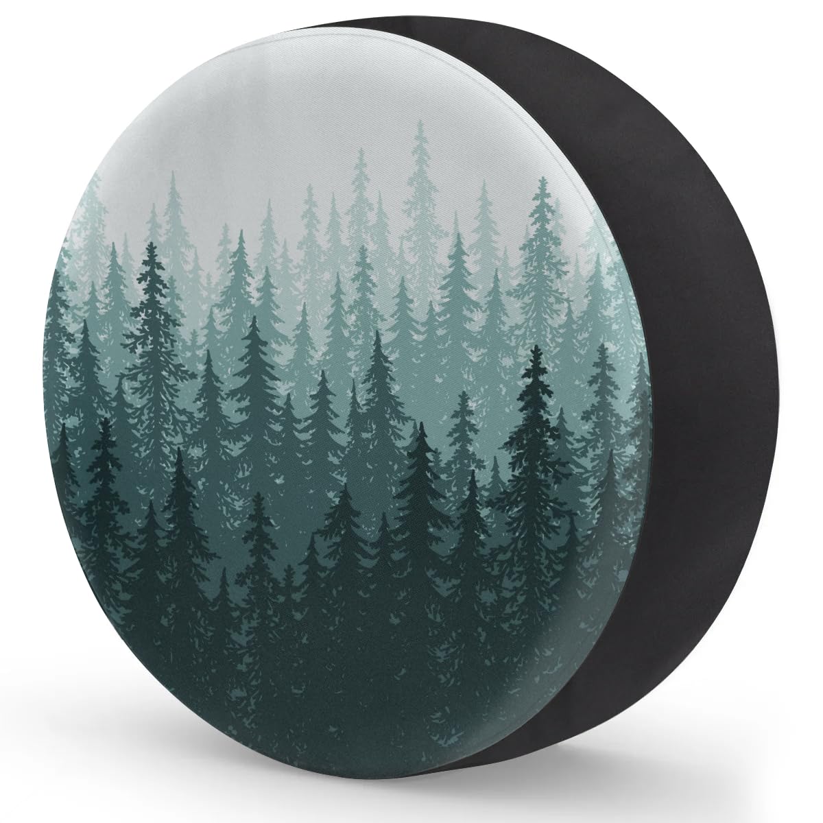 CNNINGYI Misty Forest Rv Spare Tire Cover Wheel Tire Cover for Travel Trailers Protectors Weatherproof Dust-Proof for Camper Trailer Truck SUV Rv Universal 15 in