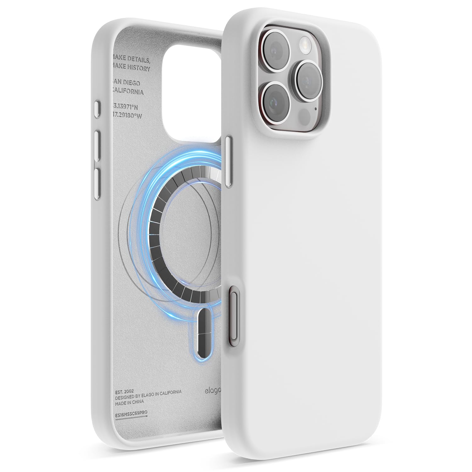 elago Magnetic Silicone Case Compatible with iPhone 16 Pro Max Case 6.9 Inch Compatible with All MagSafe Accessories