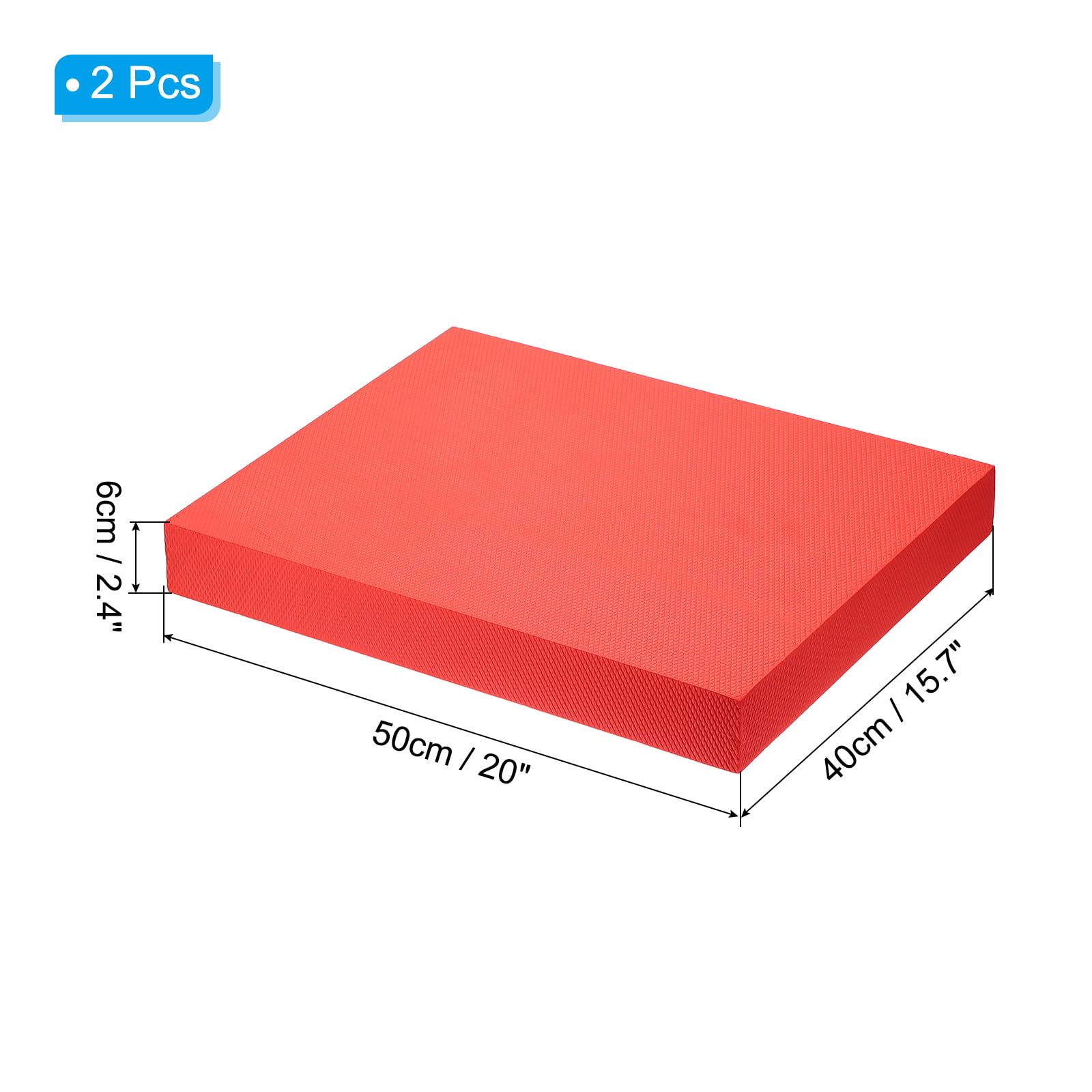 PATIKIL Balance Pad 20x15.7x2.4" Limettengrün 2 stk | Rutschfeste TPE Schaumstoffunterlage Übungsyogamatte Kniepolster Für Fitness Stabilitätskern Training Dehnen