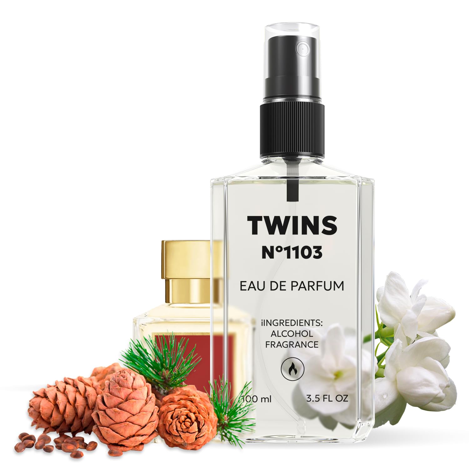 TWINS Impression of Bac. Rou. 540 | Unisex Perfume for Women and Men Eau de Parfum | No.1103 | 3.4 Fl Oz / 100 ml