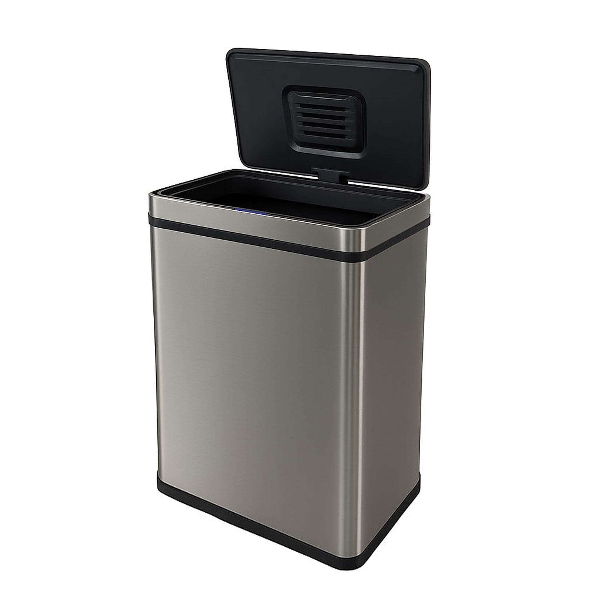 Cubo de Basura de 70L color Metálico en Acero inoxidable con Sensor automático y Filtro antiolor 78cm altura