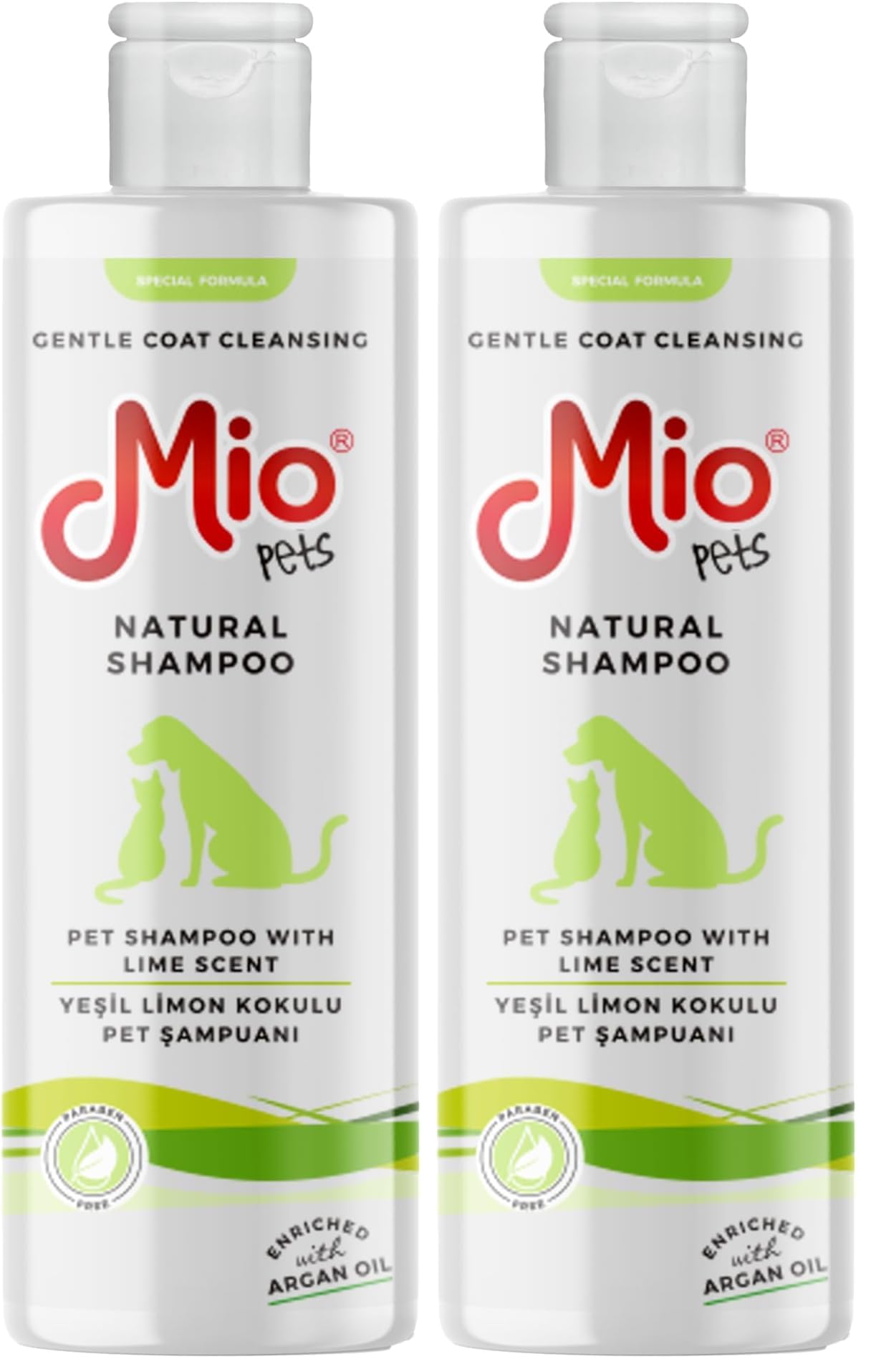 Mio Evcil Hayvan Bakım Ürünleri, Sıvı Şampuan, Lime Aromalı, 250 ml (2 paketi)