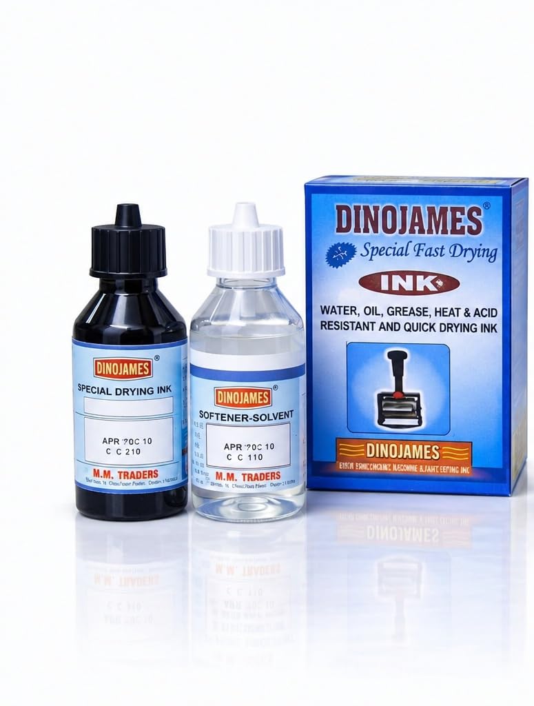 Dinojames Batch Coding Fast Drying Parmanent Ink with Solvent 100 ml - Violet Colour-image-22