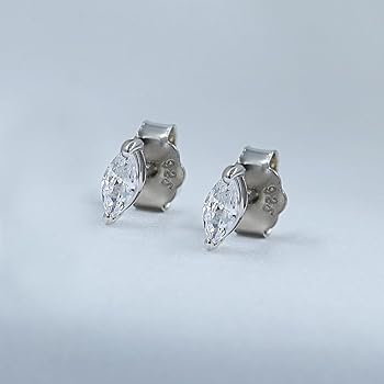 Wishrocks Marquise Cut White Cubic Zirconia Marquise Stud
