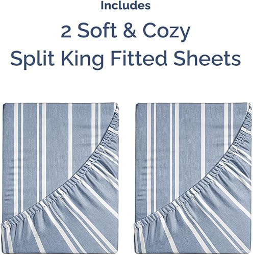 Miniatura 681 de King Fitted Bed Sheet - Bottom Single Fitted Sheet Only - Ultra-Soft Hotel Luxury Bedding w/ 8-16 Inch Deep Pockets - Breathable, Cooling & Wrinkle