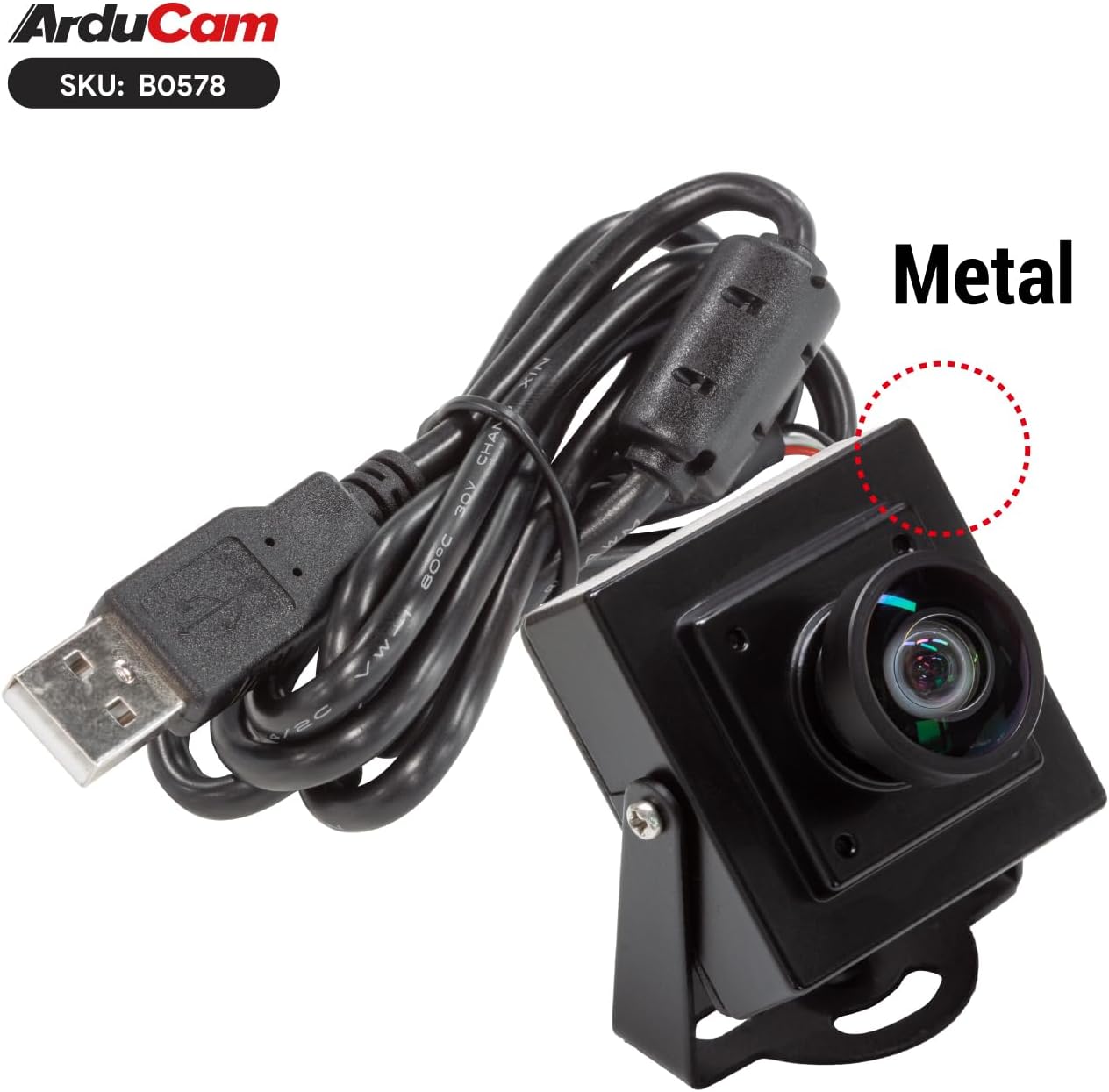 Arducam 2.3MP USB Camera Module, Global Shutter 110°(D) Wide Angle Lightburn Camera, 1080p@90fps High Speed USB 2.0 UVC Webcam for Windows, Linux, Android, and Mac OS