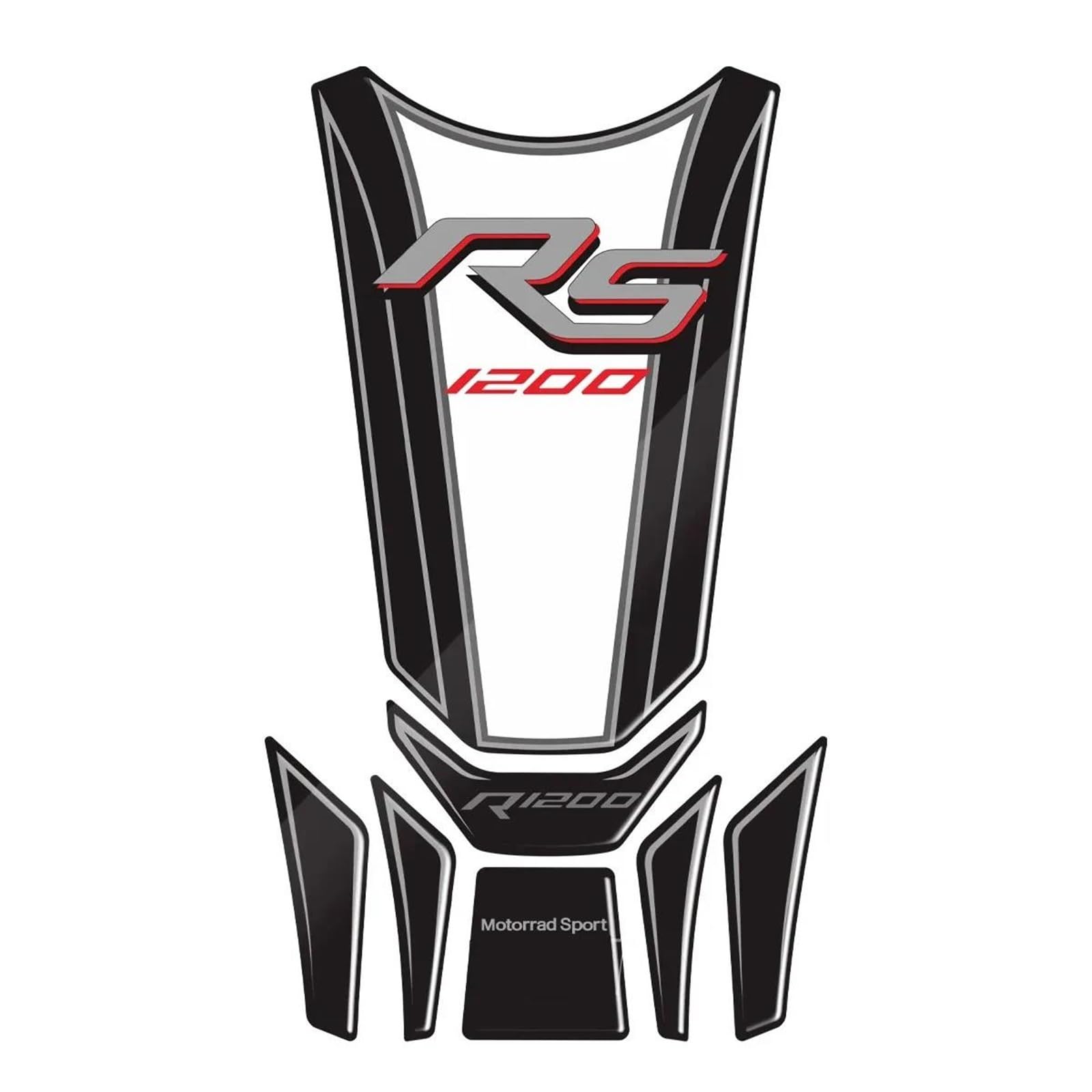 MPODYTSF Tank Pad Aufkleber Für BMW R1200R/R1200RS - Schutz Aufkleber Rosso