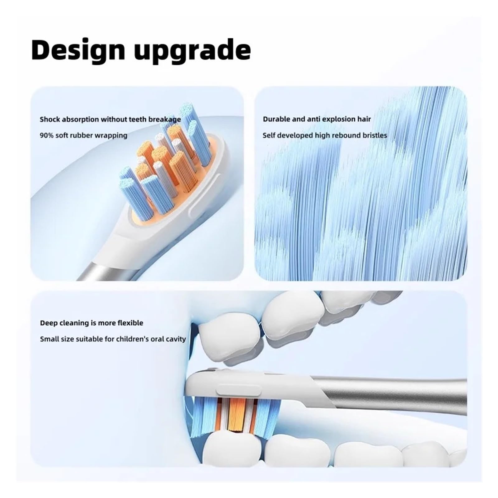 Cabezales de cepillo de dientes eléctrico, compatibles con Oclean, cerdas suaves de cabezal de cepillo de dientes eléctrico for niños(P3K7 6Pcs)