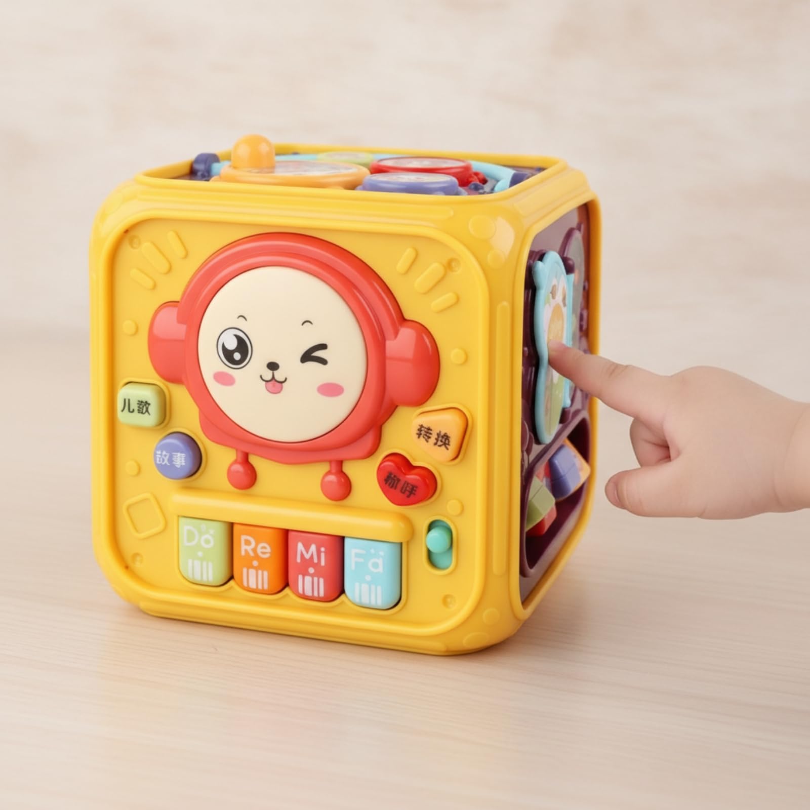 Cubo Multiattività Compatto Busy Cube Salvaspazio Gioco Educativo per Casa, Rosa, Standard