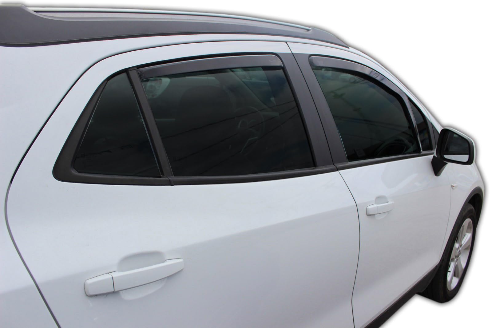 J&J AUTOMOTIVE Deflettori d'Aria per Opel Mokka 2012-2020, Set da 4 Pezzi, Nero Fumé Oscurato Heko
