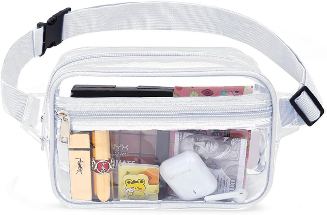 Clear Purses for Women Stadium, Fanny Pack Clear Bag Belt