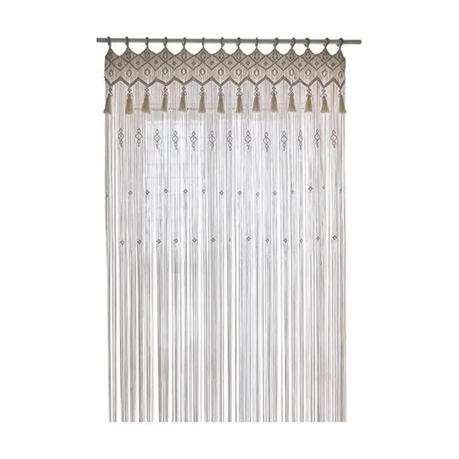 GOXQIT 2 Pcs Hand-woven Macrame Cotton Door Curtain Tapestry Wall Hanging For Home Decor For Home