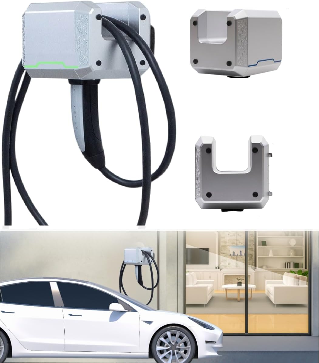 Thor Hammer Tesla MjolnEVr Mobile Charging Cable Organizer Made of Aluminum Norse Design Wall Mount Fits all Tesla Model S|3|X|Y (Luminiscent)