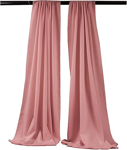 Miniatura 32 de New Creations Fabric & Foam Inc, Panel de cortina de popelina de poliéster (rubor, 1 panel sin costuras de 10 pies de ancho por 6 pies de alto)