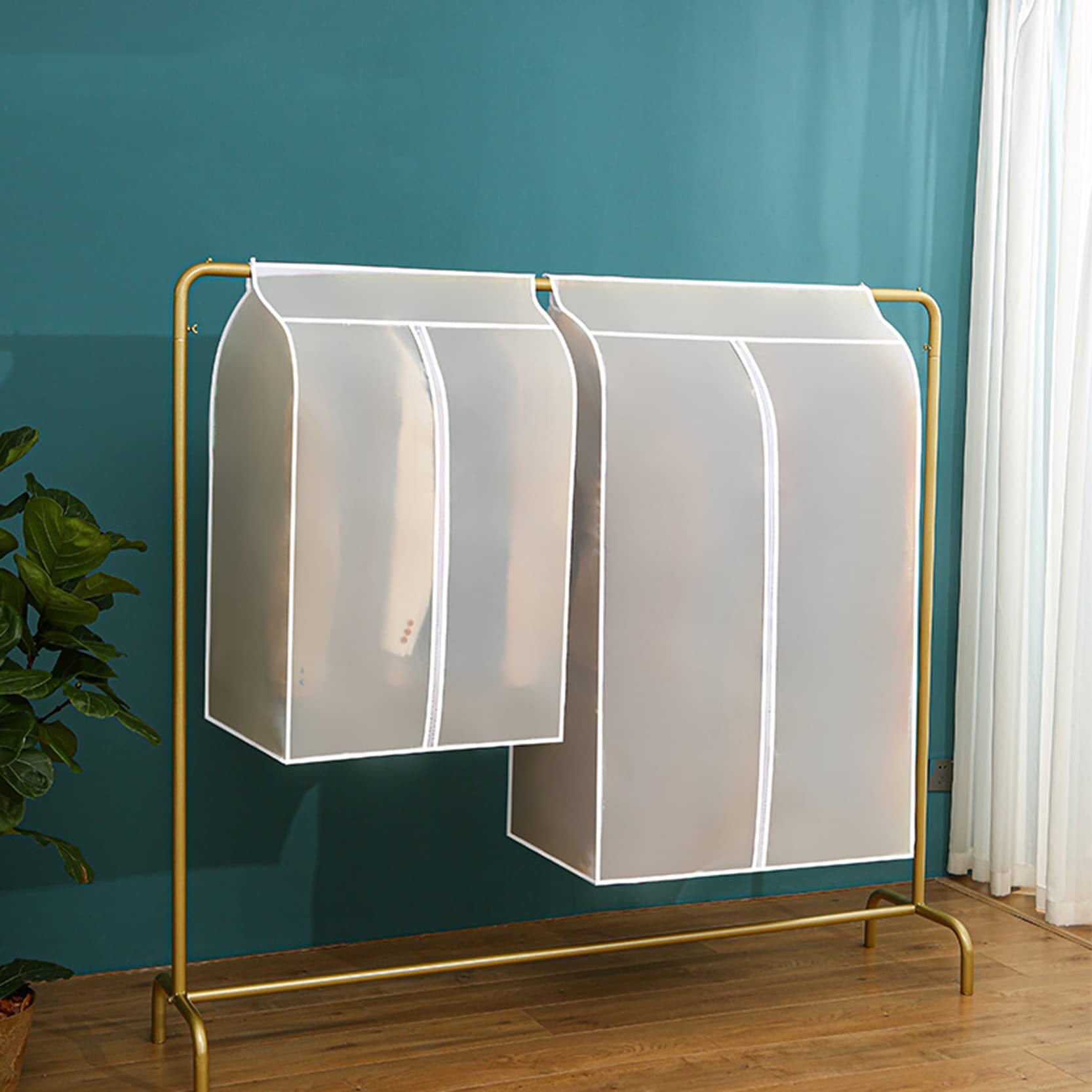 Fundas para Ropa con Cremallera,Bolsas para Ropa A Prueba De Polvo Espesar PEVA Ecológico,Lavables Impermeables Transparentes Fundas para Vestidos Bolsas para Armario,A-60x50x150cm (A 30x50x120c