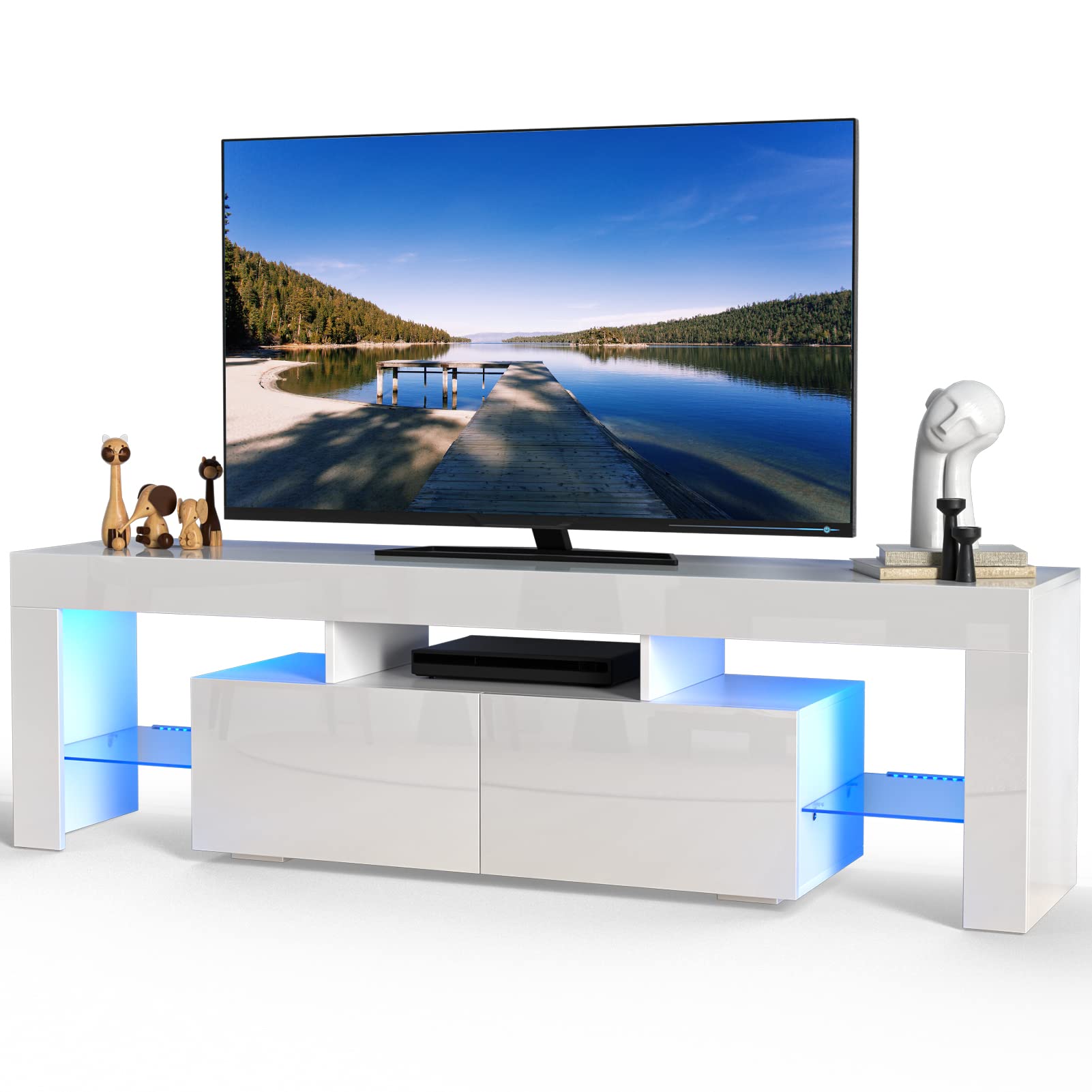 Buy SUSSURRO LED TV Stand for 60/65/70 inch TV, Modern Gloss