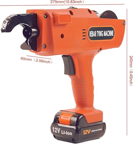 Miniatura 10 de Pistola automática de amarre de barras de refuerzo de 1.181in - 2.362in (1.18-2.36 pulgadas) con alicates + cargador, máquina de flejado de mano