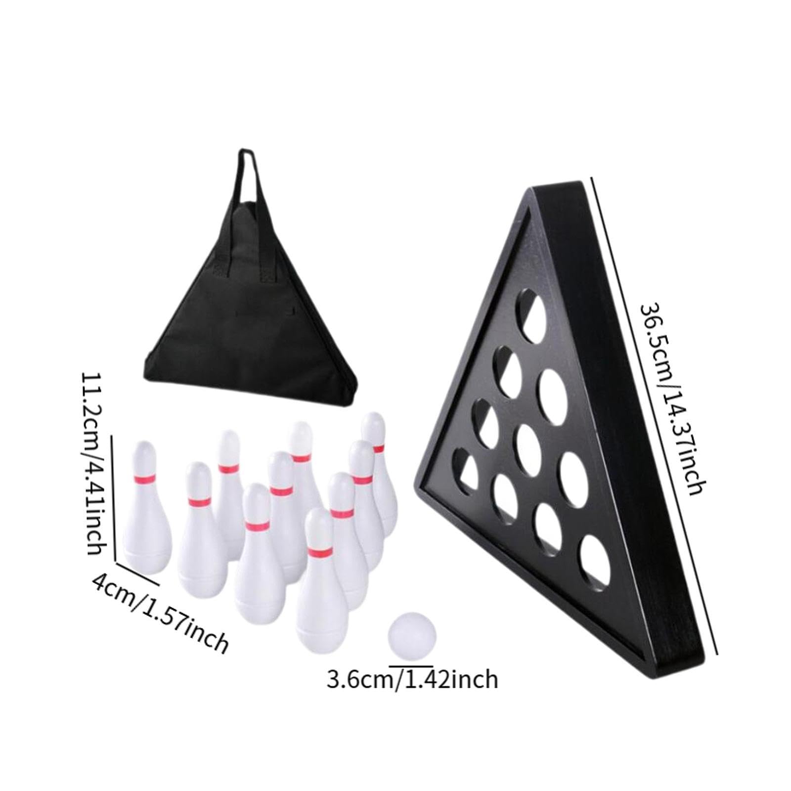 Set di Birilli da Bowling per Tavolo da Shuffleboard con Borsa Portaoggetti per Divertimento