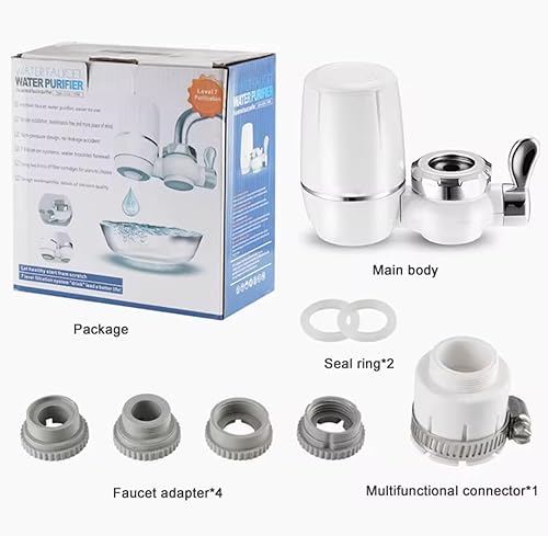 Miniatura 5 de Filtro de agua para fregadero, flujo rápido, sistema de filtración de agua de montaje en grifo de 400 galones para agua del grifo, certificado NSF