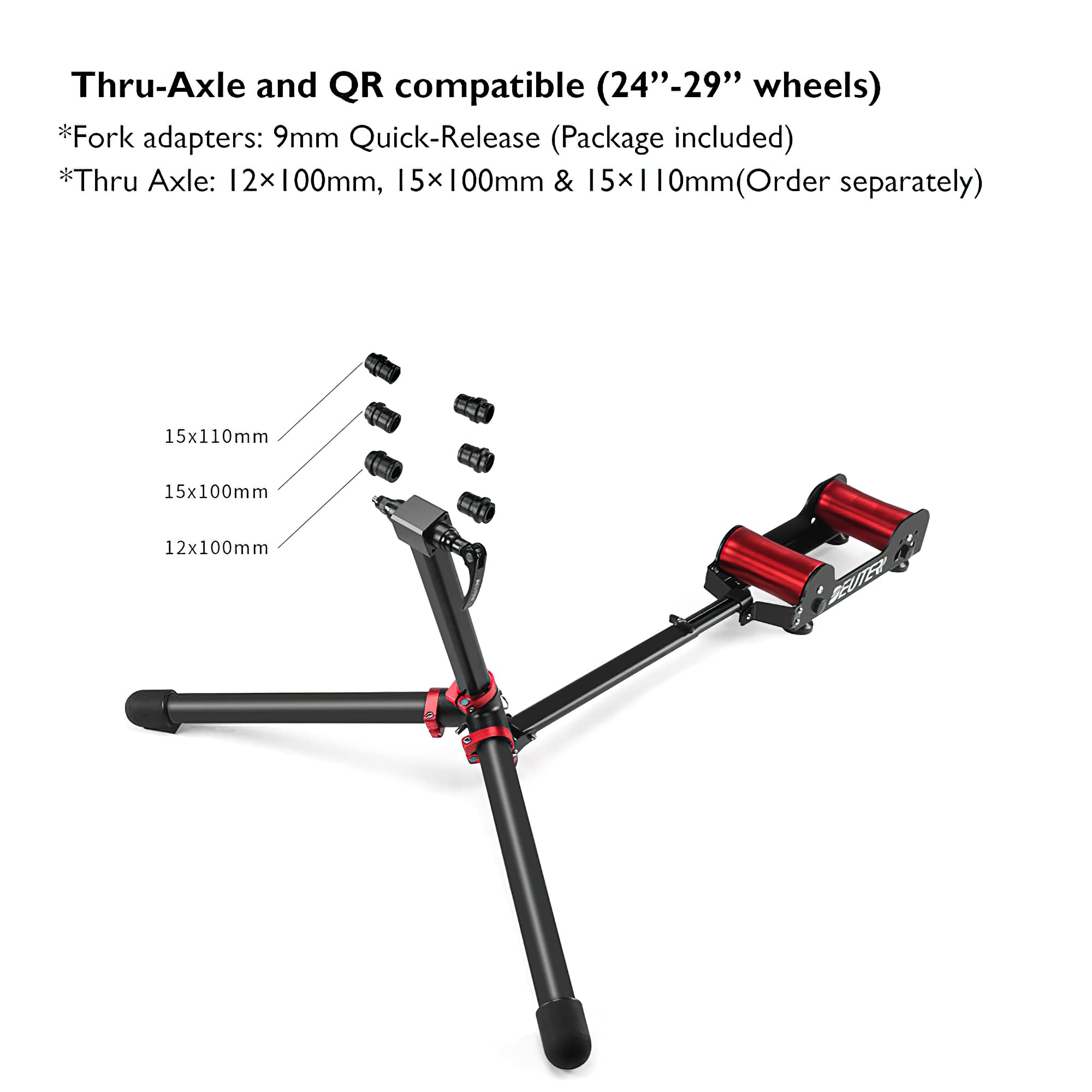 Portable Magnetic Bike Trainer Stand - 5 Level Resistance, Folds For Storage