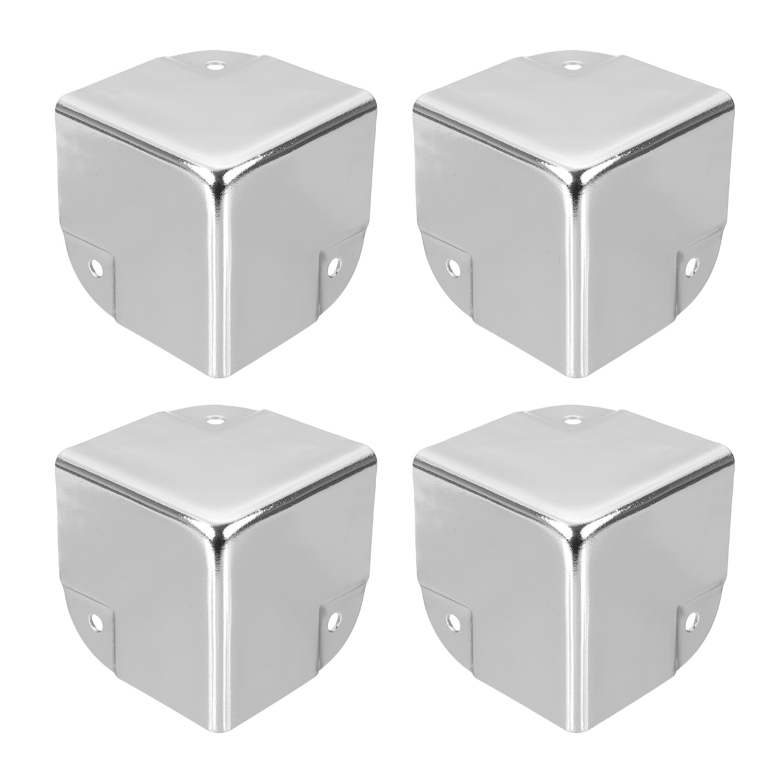Muiltvoe 4 Pcs 1.97" x 1.97" Speaker Corner Protectors, Iron Box Corner Edge Guard Box Corner Edge Guard for Speaker, Guitar, Stage, Cabinets, Accessories Replacement, Black