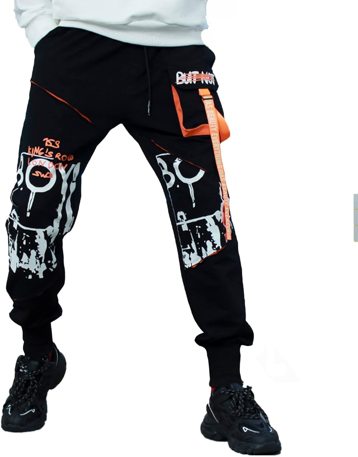 XYXIONGMAO Men's Tactical Cargo Pants Casual Streetwear Techwear Sweatpants Black Hip Hop Joggers Pants for Men - Image 3