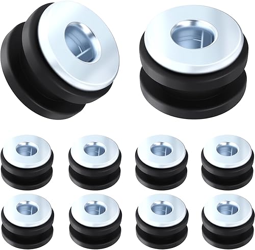 amavoler Accessorios de motocicleta M6 Ojales de goma y pernos 10 piezas, Kit de reemplazo de ojales de goma y acero para motocicleta para carenados