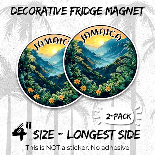 Imanes decorativos Jamaica 4 pulgadas pack x2 miniatura 2