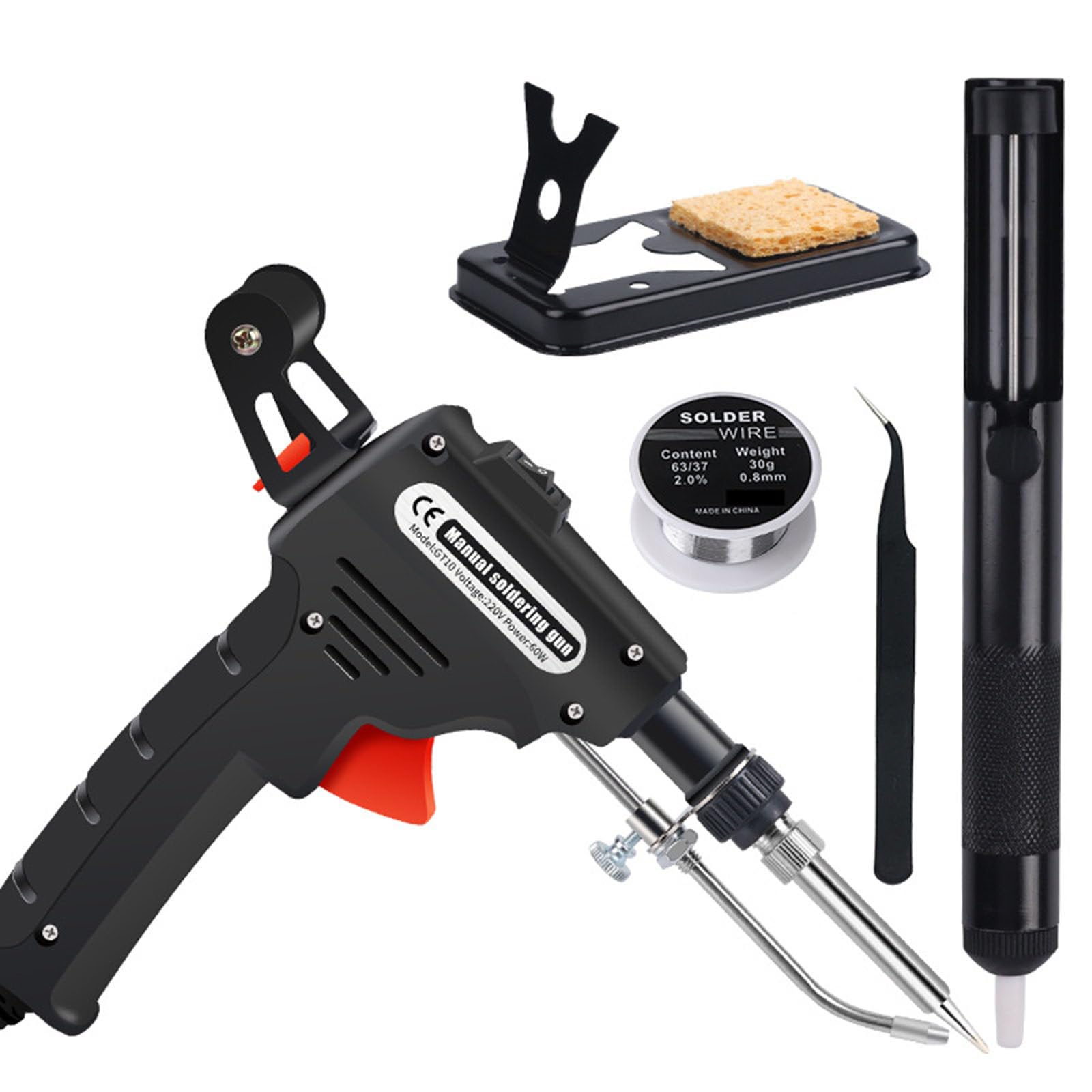 Pistolet à Souder 60W Avec Alimentation Automatique En étain - Kit Complet Pour Débutants Et Bricoleurs