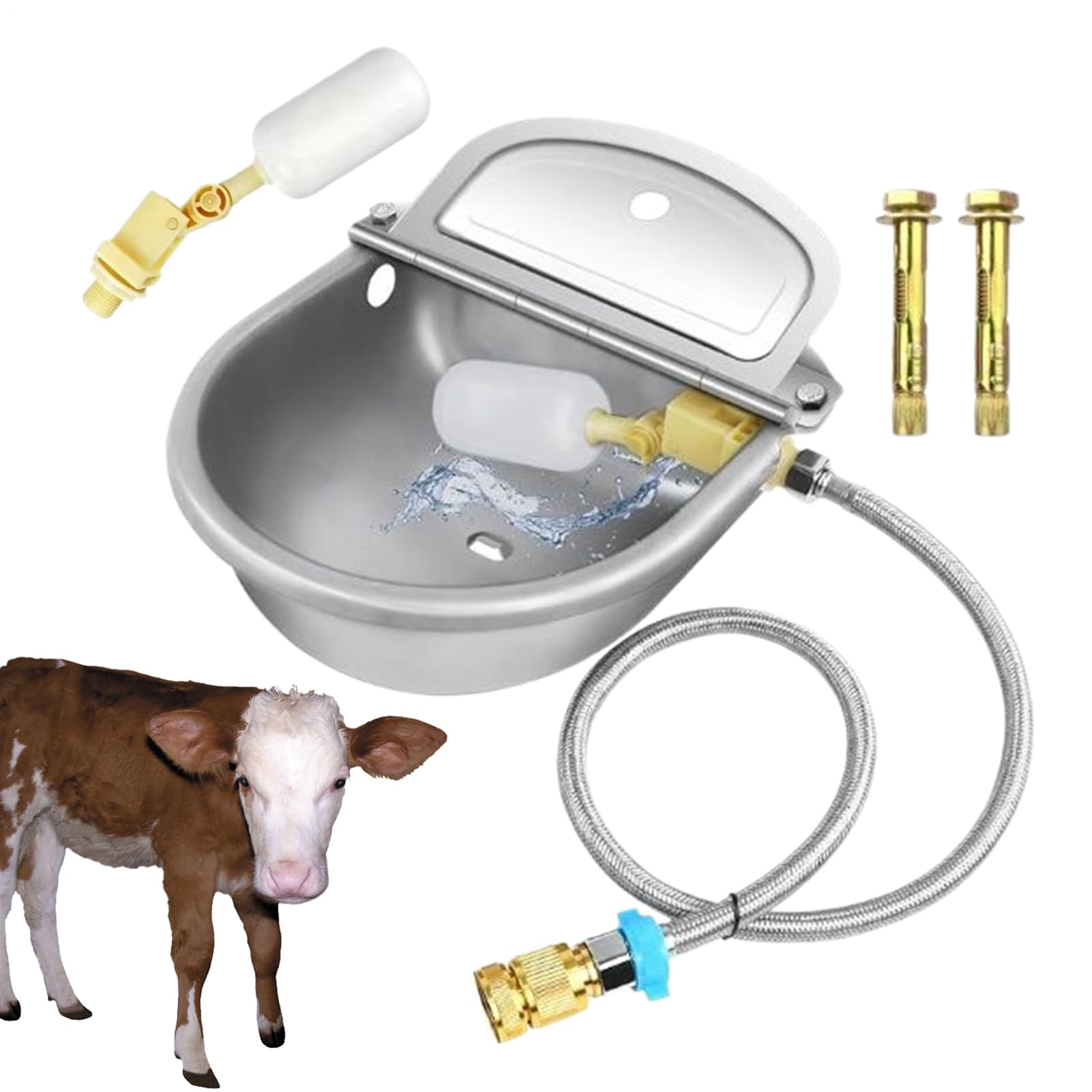 Abbeveratoio Automatico Per Bovini Ciotole Dispensatrici In Acciaio | Distributore Acqua Per Cani Capre Mucche Bestiame