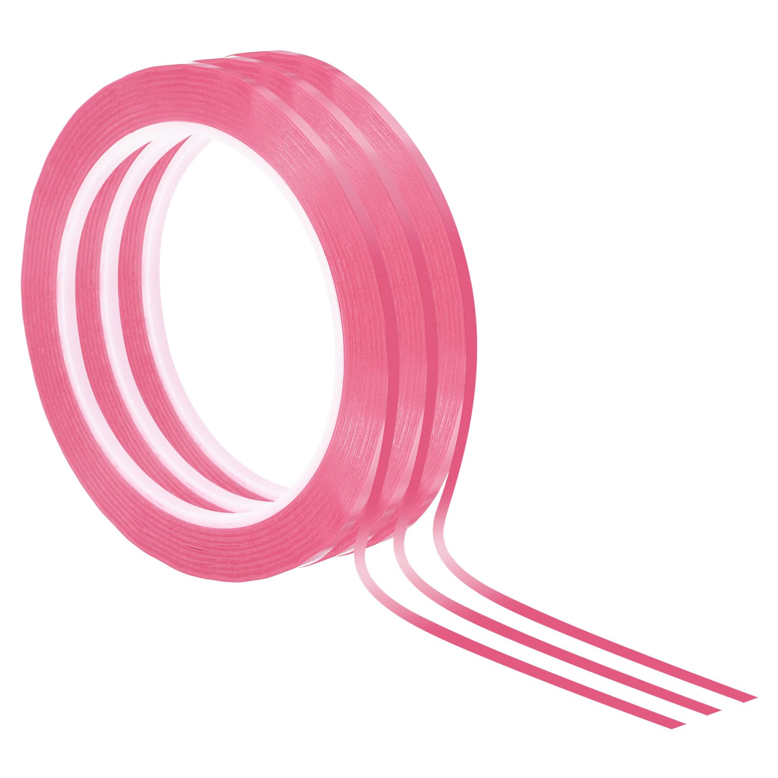 PATIKIL Whiteboard Tape 2mm X 66m, 3 Pack Thin Dry Erase Tape for Graphic Chart Marking DIY Art Pink