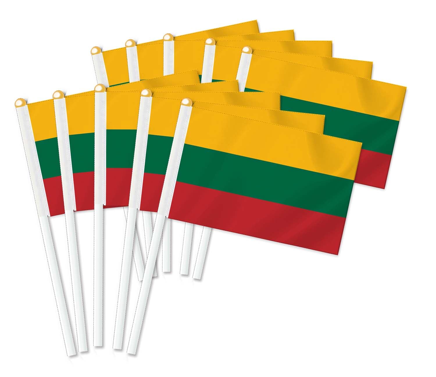 25 PCS Lithuania Handheld Flag,Lithuanian Decor Hand Held Flags,Decoration Banner — image 1