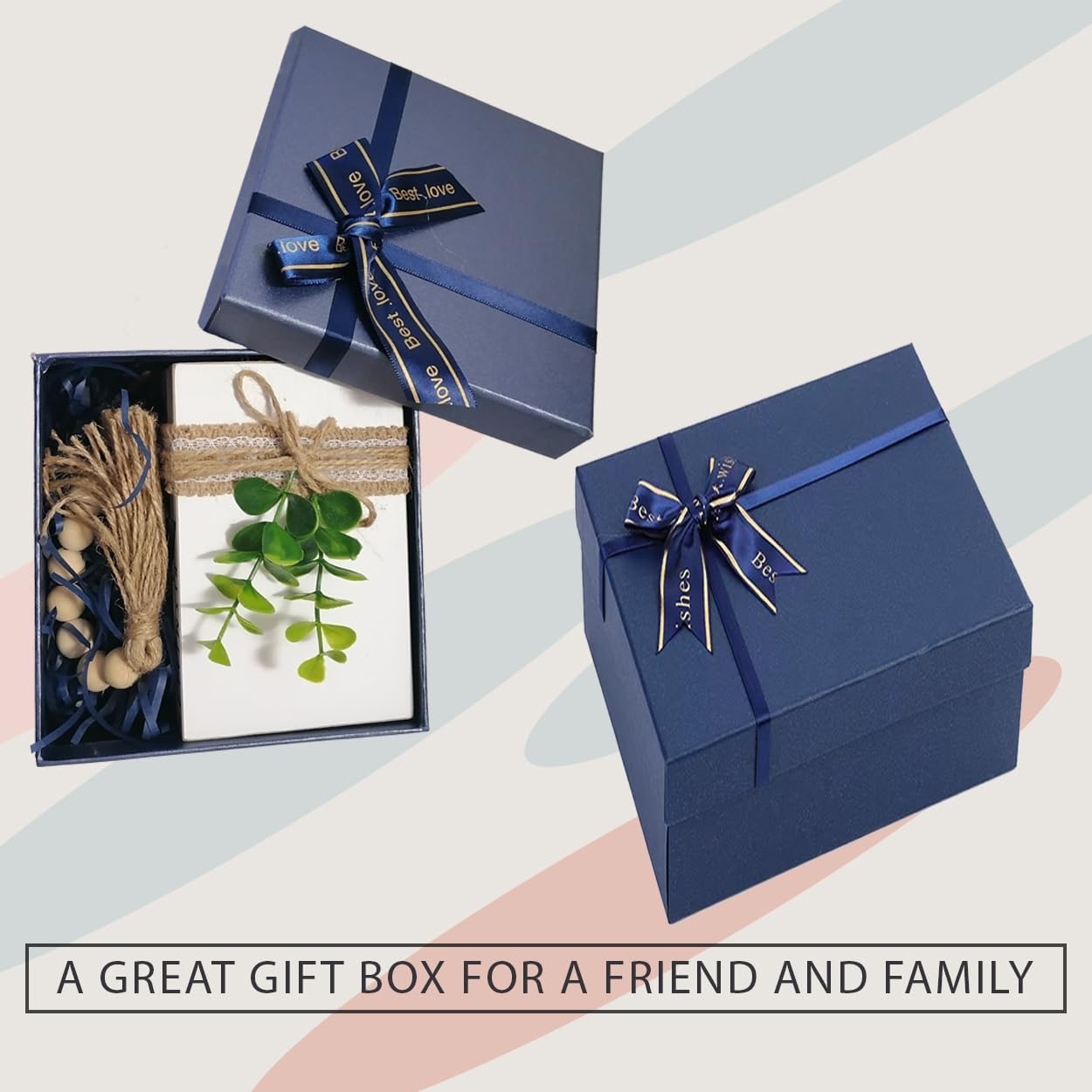 Dazingart Large Islamic Wooden Book Stack, Bismillah MashaAllah Alhamdulillah, Farmhouse Eid Ramadan Mubarak Tiered Tray Decor, Ramadan Decorations With Wood Bead Tassels Muslim Table Decor - Image 6