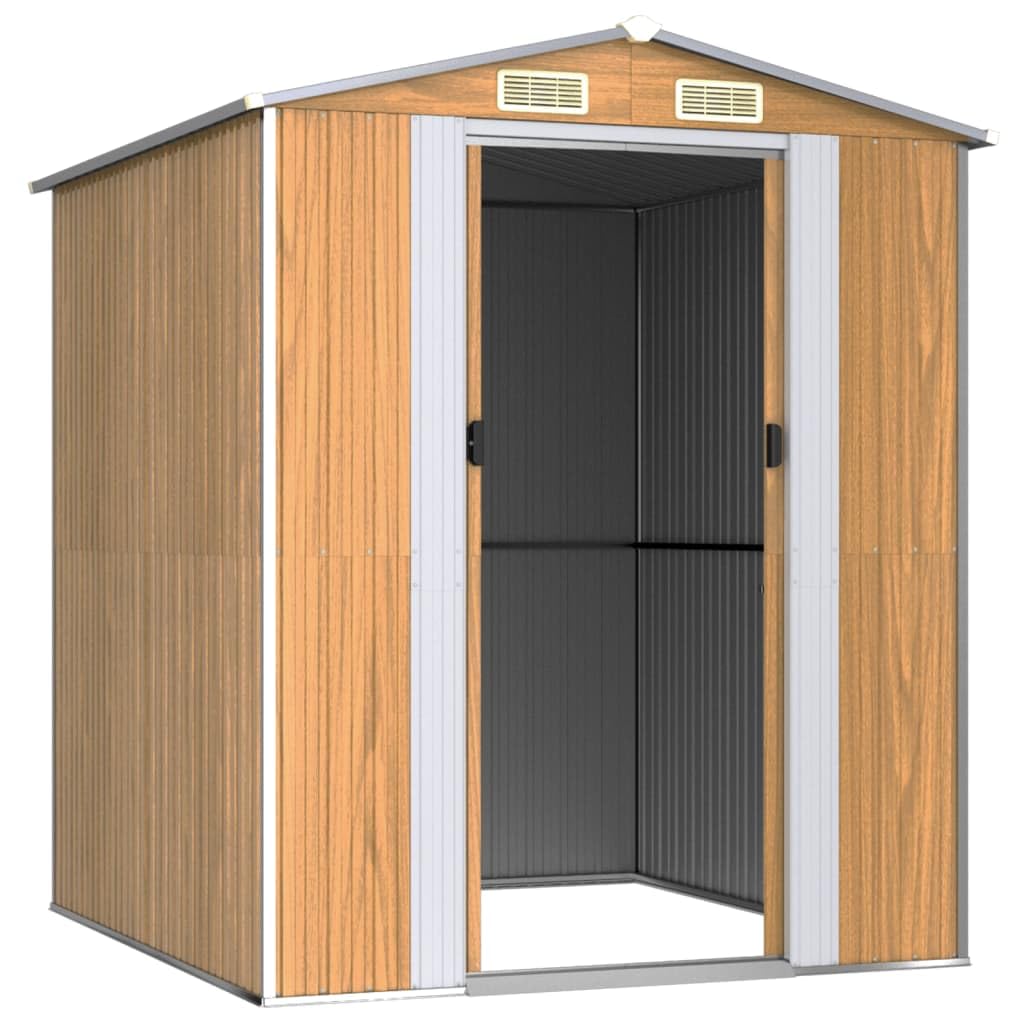 Générique Abri de Jardin Marron Clair 192x191x223 cm Acier galvanisé,Maison & Jardin,Pelouses & Jardins,Vie en extérieur,Structures extérieures,Cabanes & abris de Jardin,3147471