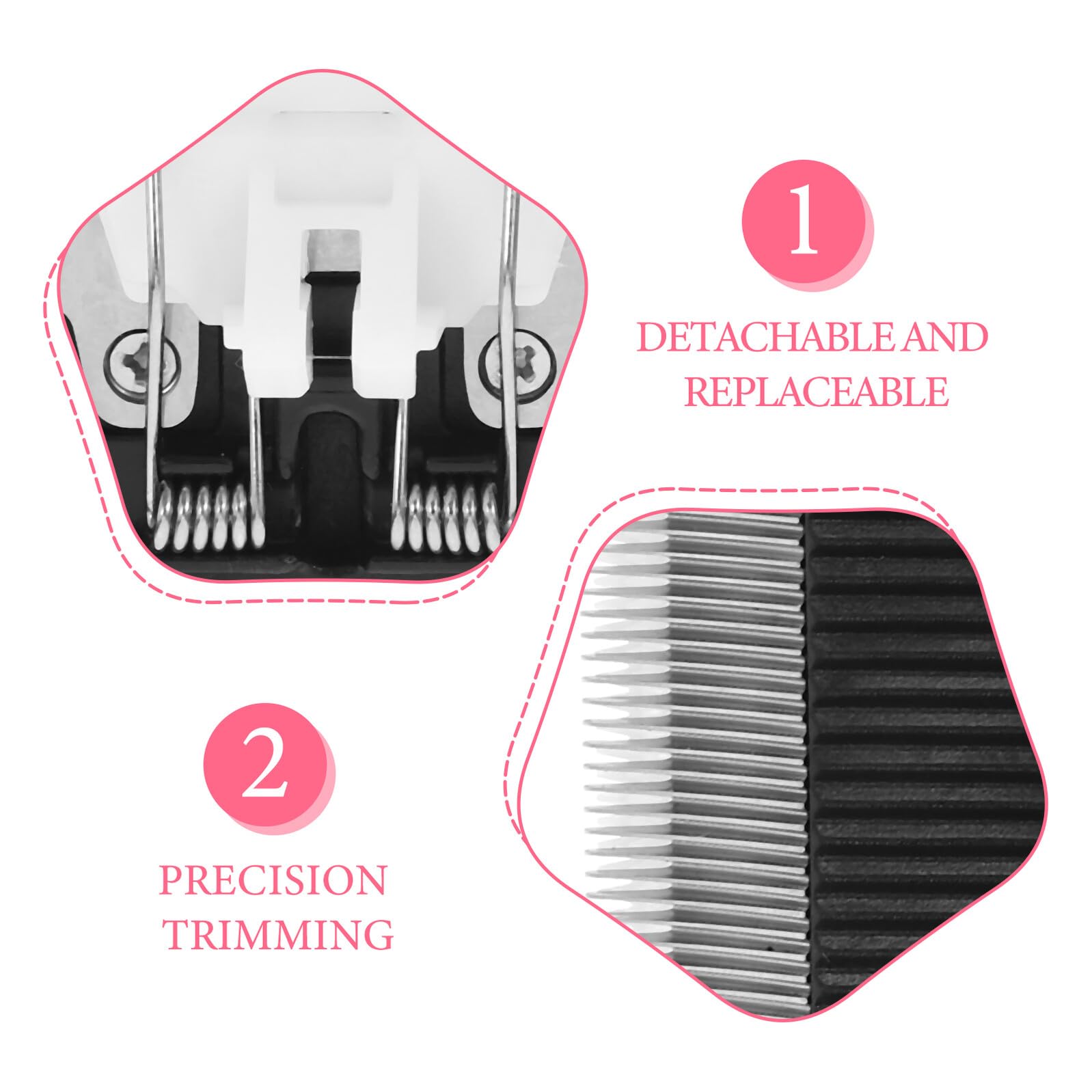 GALPADA 2 Piezas Recambio Cuchillas Cortapelo Perros para Máquina Eléctrica Resistente y Ergonómico Protege Piel Sensible Compatible con Recortadoras Mascotas
