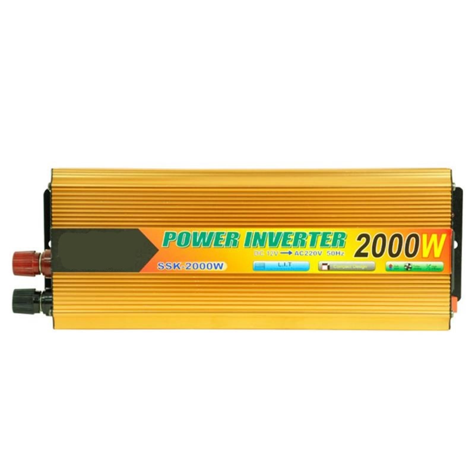 Falownik DC do AC czysta fala sinusoidalna 500W-2000W Transformator Konwerter gniazd wielofunkcyjnych samochodowy Kemping na świeżym powietrzu(1600W)