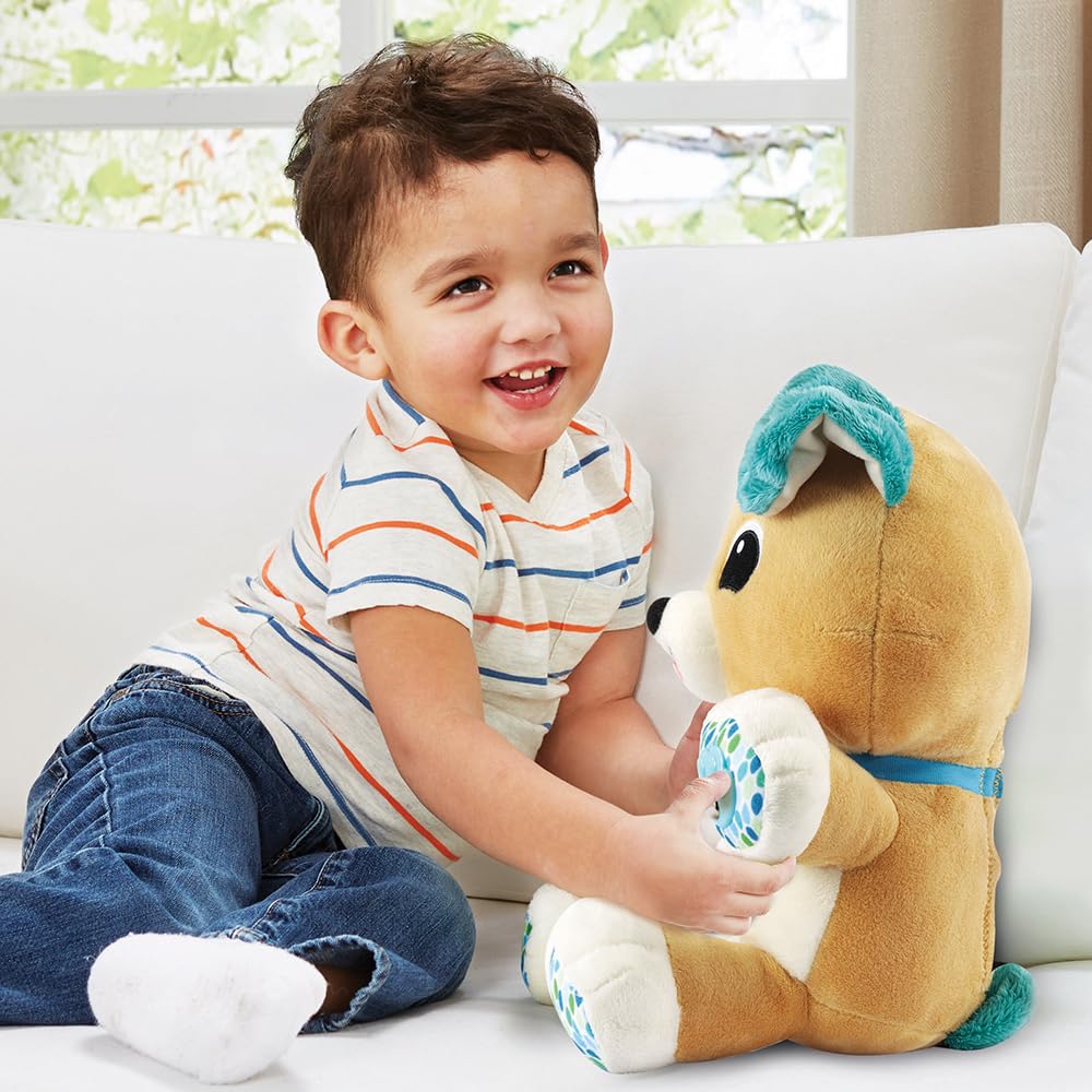 VTech Leapfrog Amigo Scout patitas Divertidas, Peluche sensorial para bebés, Perrito Interactivo, Personalizado con tu Nombre, Regalo niños +1 año, Versión ESP