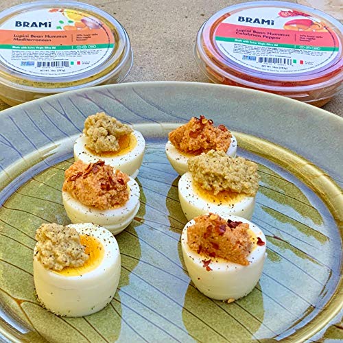 BRAMI Keto Lupini Bean Dip, Spread & Hummus | 0g Sugar, 0g Net Carbs | Keto, Vegan, Vegetarian, Mediterranean, Non-Perishable, Shelf-Stable, Low Carb, Low Calorie | 10oz (Variety, 4 Count) - Thumbnail 7