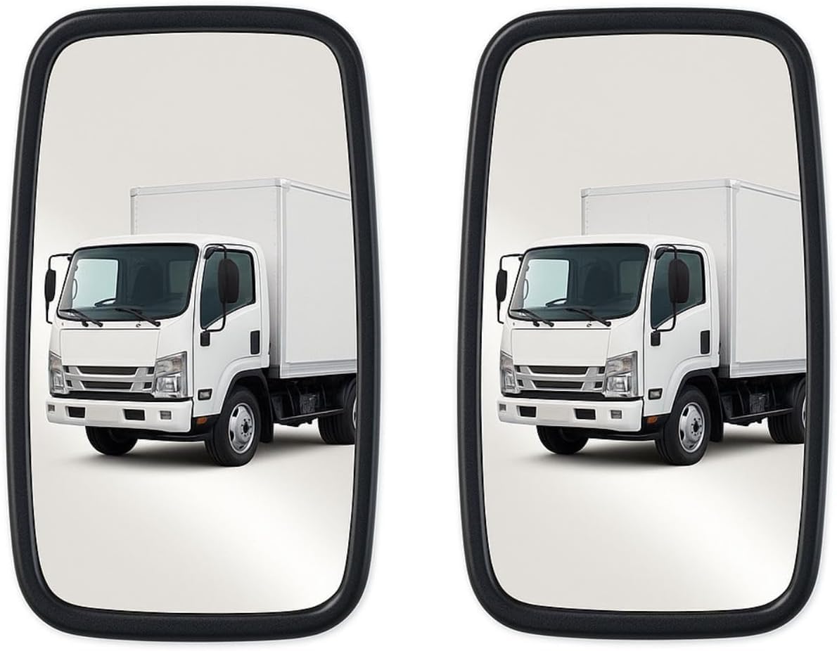 Specchietti Retrovisori Universali - 2 Pezzi Per Camion, Furgoni, Trattori | Vetro 36x18 Cm | Con Supporto Flessibile