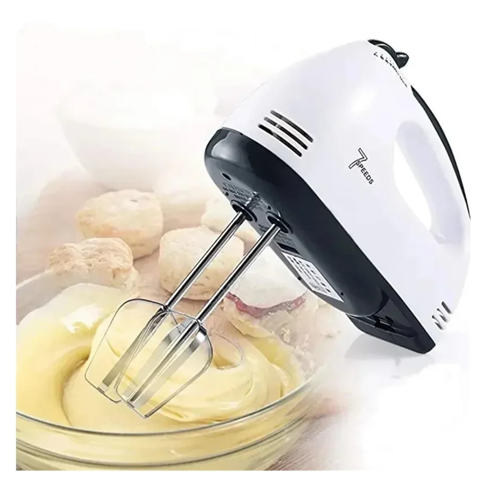 Mini Mixer Multifunzionale A 7 Velocità Frullatore Elettrico For Alimenti Frullatore Manuale Frullino For Le Uova Automatico Crema For Alimenti Torta Da Forno Impastatrice, Accessori Da Cucina
