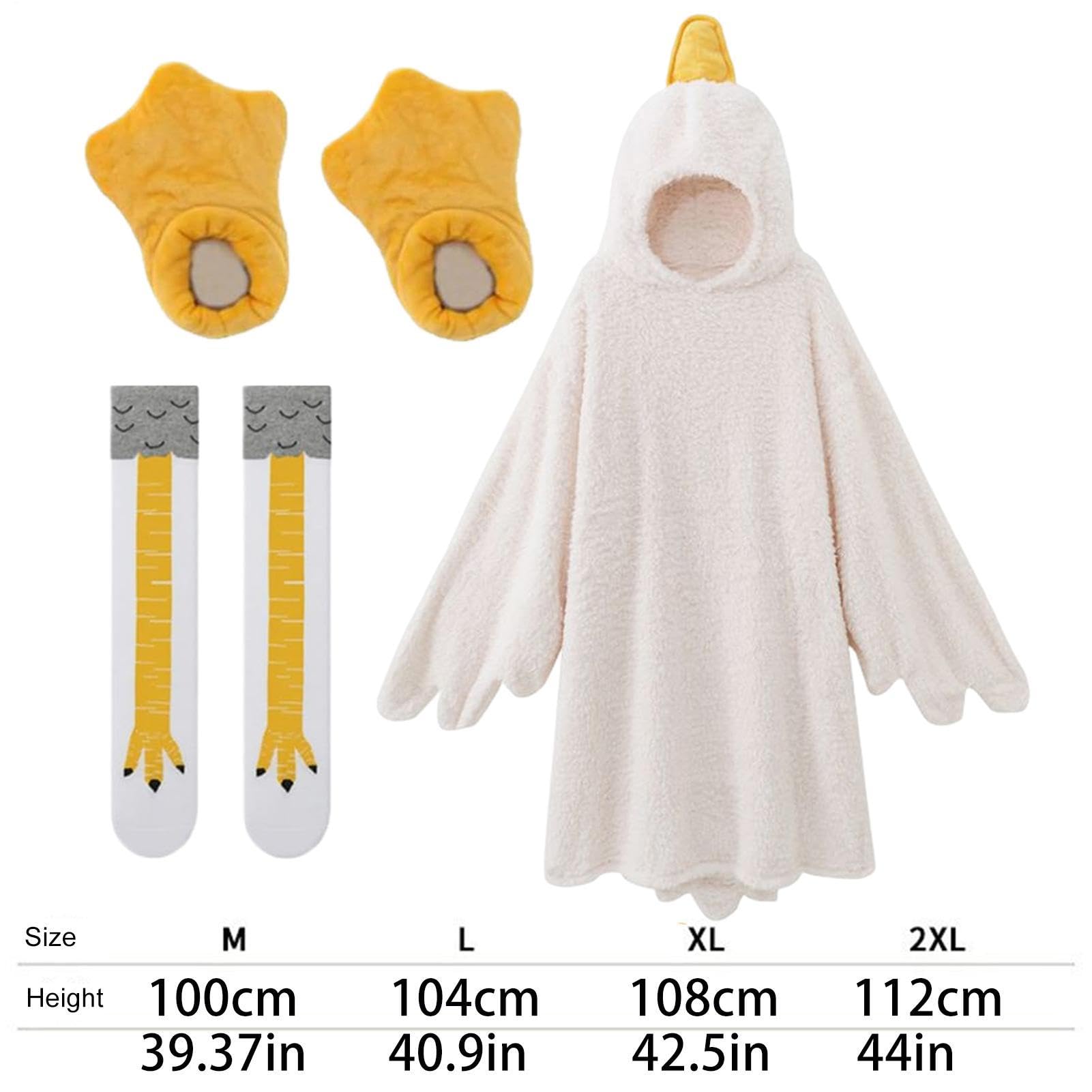 Set di costumi da oca, felpa con cappuccio con coperta d'oca, felpa con cappuccio per costume da anatra nera, divertente coperta a forma di anatra nera, 1 set per adulti e bambini, per feste, riunioni