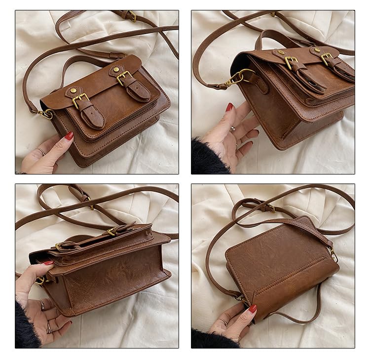 Y2K Fashion Crossbody Bag for Women, Dark Academia Aesthetic Shoulder Bags Sling Purse Grunge Y2k Purse Coquette Bags (brown)2